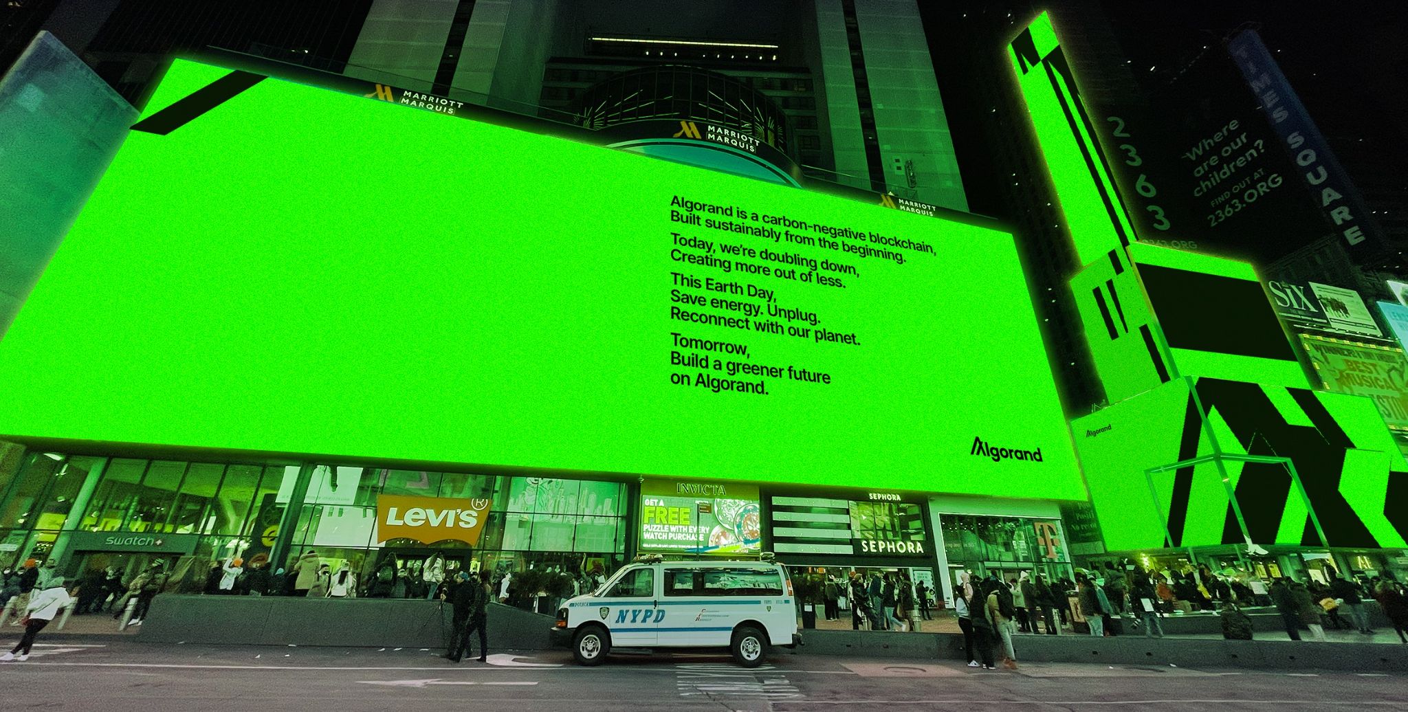 Algorand (ALGO) plans to lead the Earth Day campaign in Times Square 