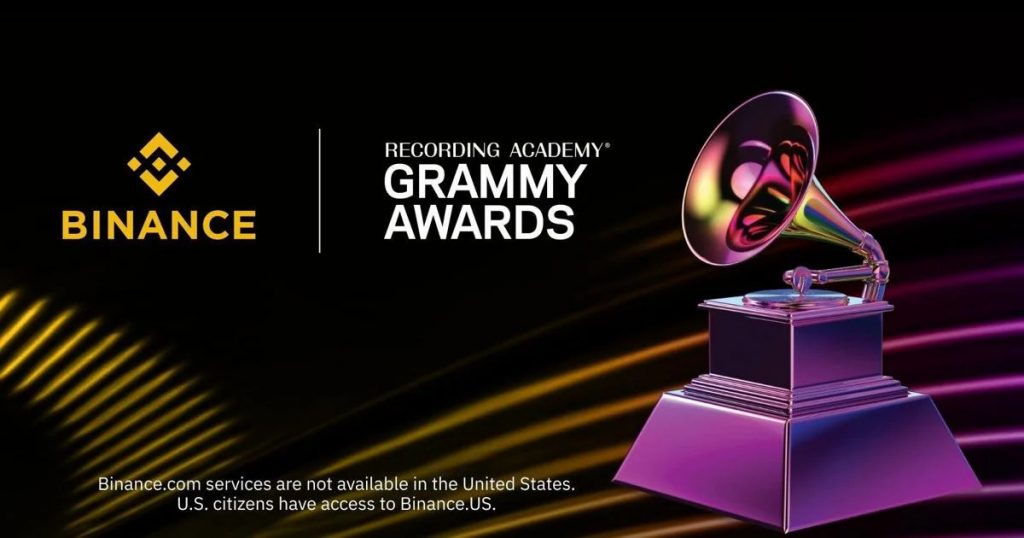 Binance becomes the sponsor of the largest music award on the planet GRAMMY