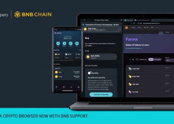 The Opera browser extension integrates with BNB Chain