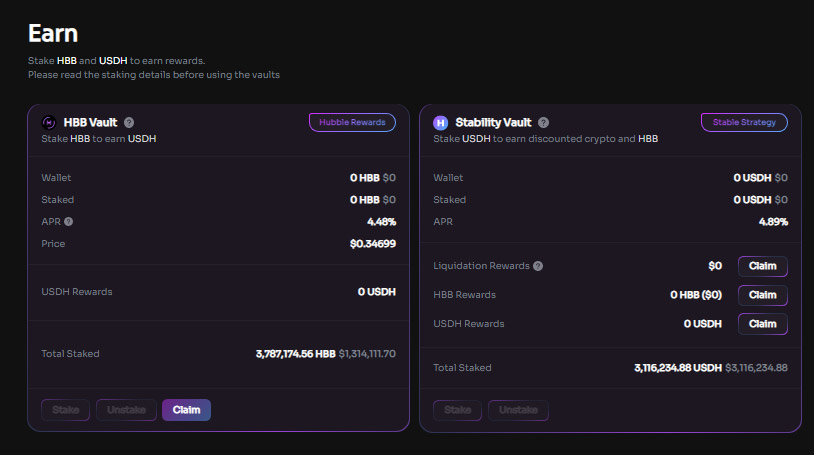 USDH Vault interface