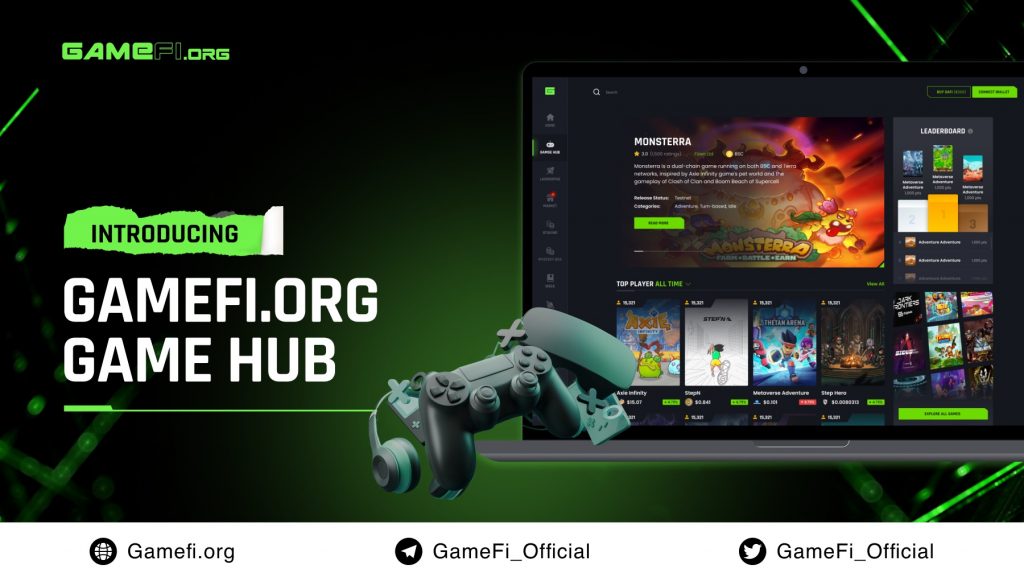 GameFi.org launches Game Hub, the platform that collects GameFi projects on the market