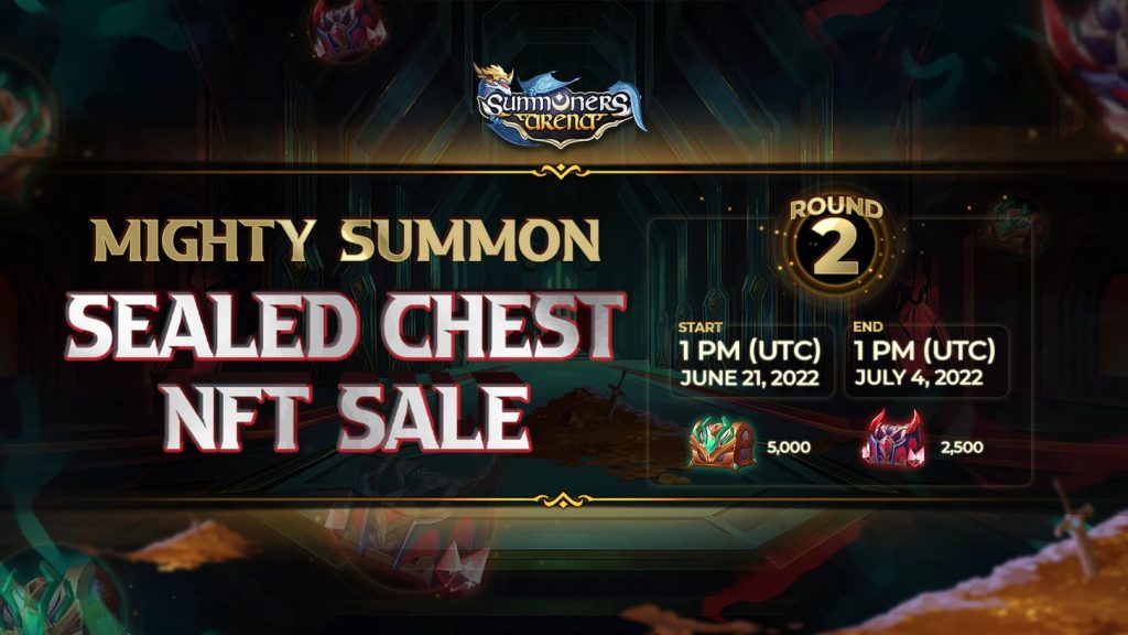 Summoners Arena opens the Mighty Summon Sealed Chest for Round 2 for sale