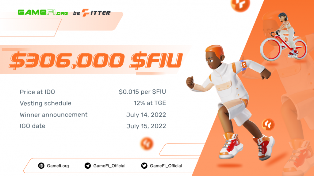 Move-to-Earn IGO beFITTER (FIU) program at GameFi.org