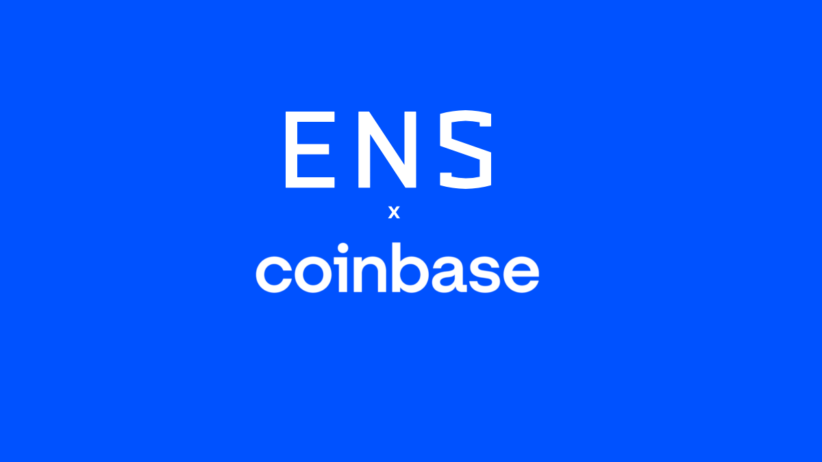 ENS domain change integration service on Coinbase Official "on air"