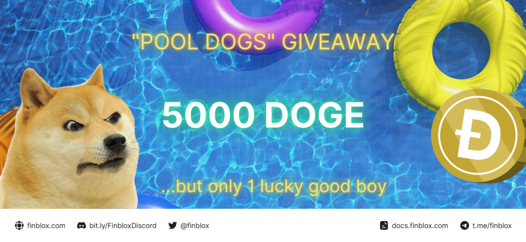 Finblox launches the "Pool Dogs" giveaway with a prize of 5000 DOGE