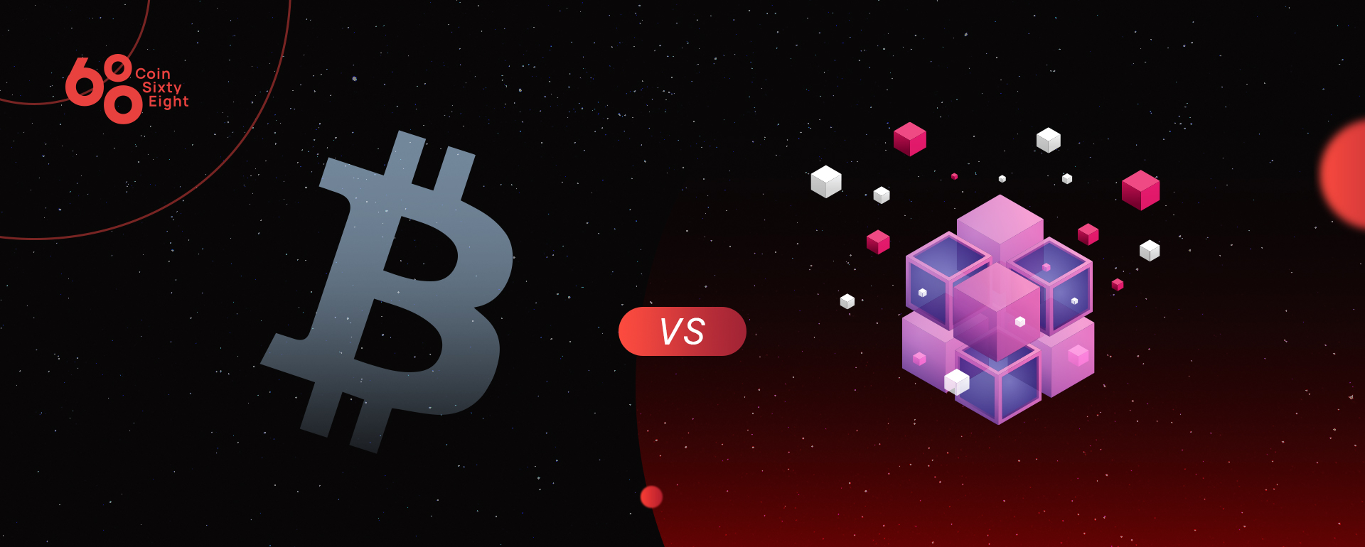 Compare Bitcoin to Blockchain