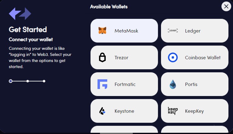 Select the Metamask wallet on zkSync