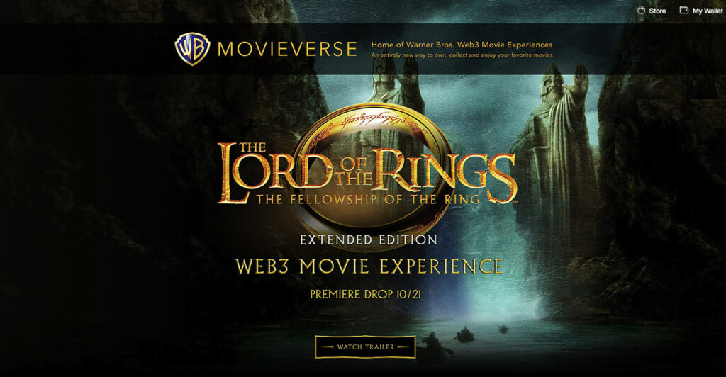 Warner Bros. blockbuster releases NFT "The Lord of the Rings"