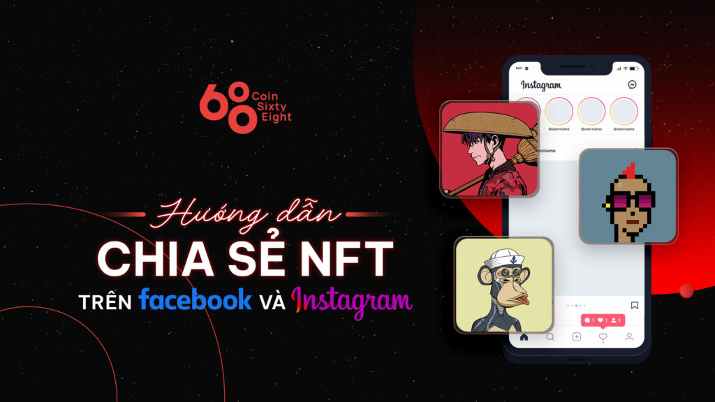 Instructions for sharing NFT on Facebook and Instagram platforms