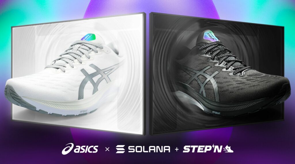 The shoe brand ASICS collaborates with Solana and STEPN, selling special edition sneakers