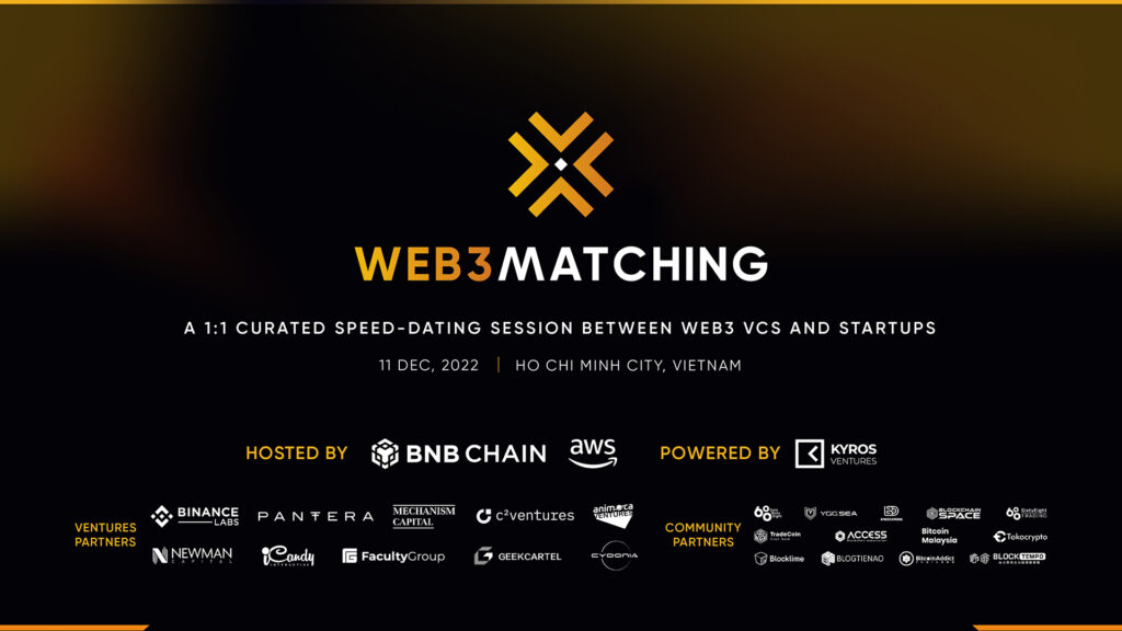 WEB3 MATCHING - AWS, BNB Chain and Kyros Ventures exclusive Web3 event