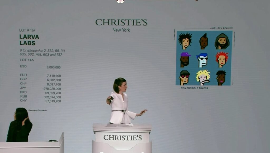 Christie's NFT auction sales are down 96% year over year