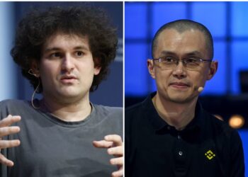 Sam Bankman-Fried and Changpeng Zhao "argue" about the past