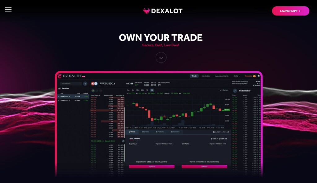 DEX exchange Dexalot launches subnet on C-Chain Avalanche