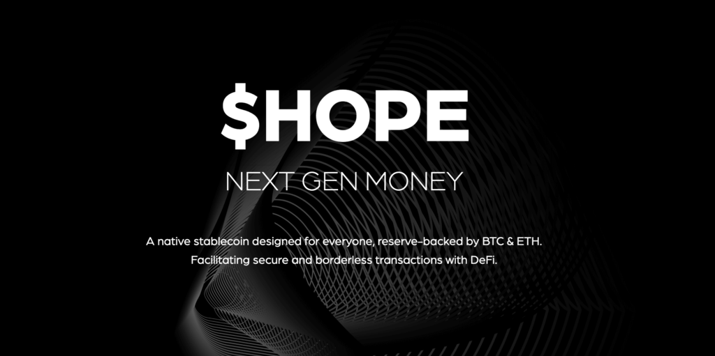 Launch of decentralized stablecoin Hope