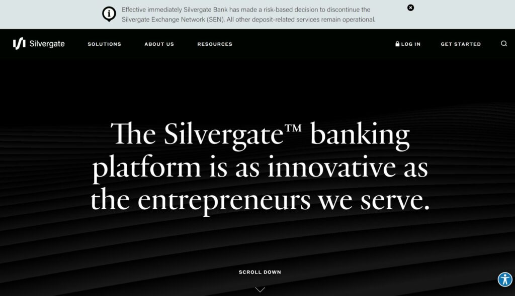 Silvergate Bank stops sending money to cryptocurrency exchanges