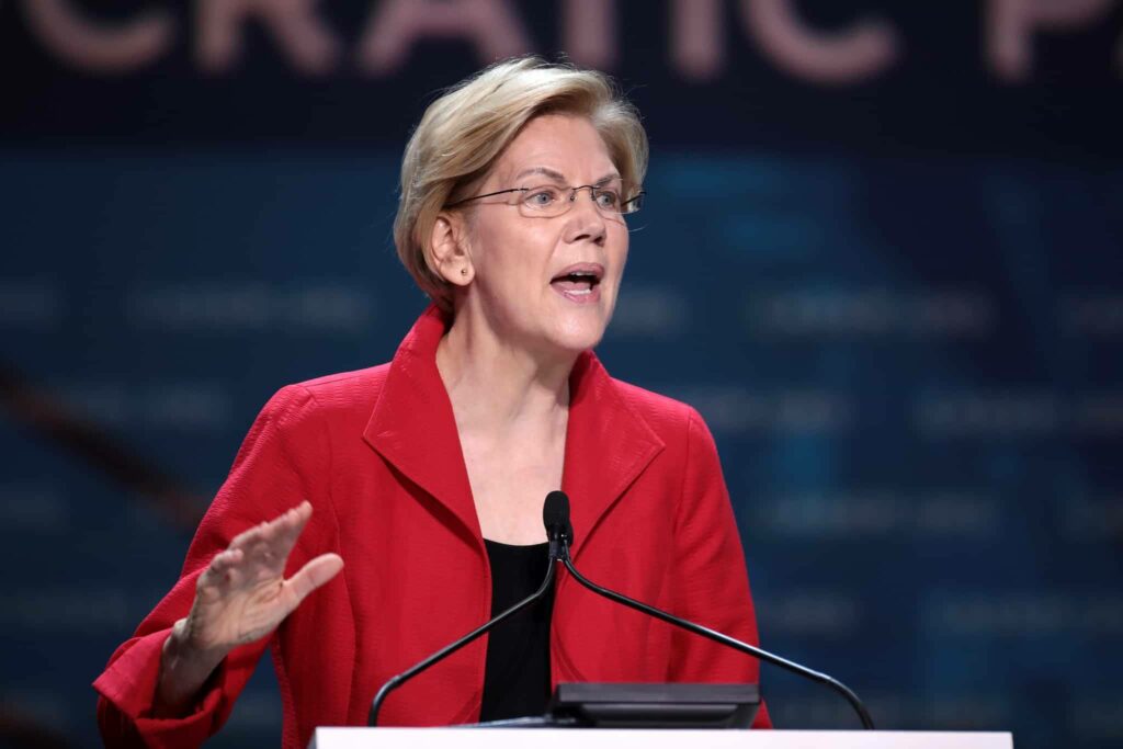 Senator Elizabeth Warren called on the United States to combat cryptocurrency financing