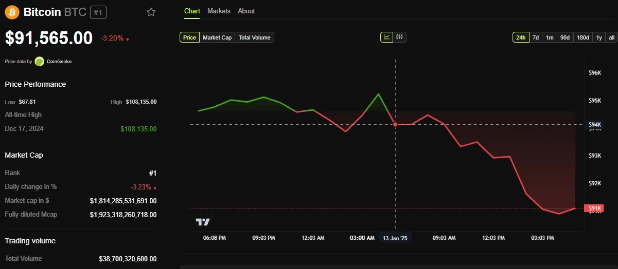 BTC Price Performance