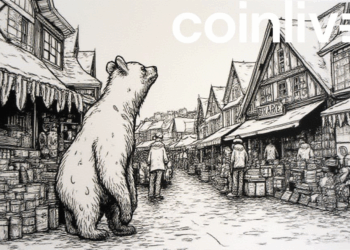 bear market ink drawing scene