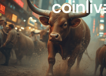 bull charge stock market scene