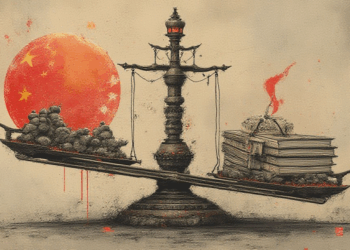 china crypto balance scale drawing