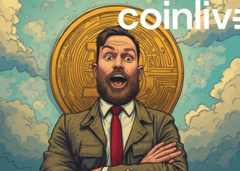 confident businessman bitcoin illustration
