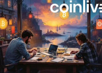 crypto traders oil painting scene