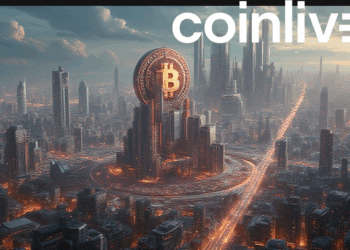 futuristic bitcoin cityscape