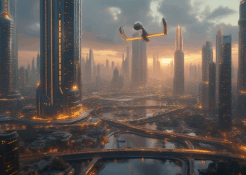 futuristic city bitcoin rise 2030