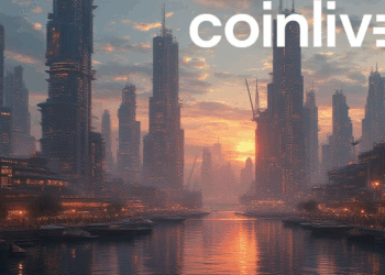 futuristic city bitcoin skyscrapers