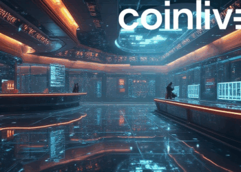 futuristic crypto trading floor