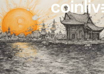 serene bitcoin ink drawing