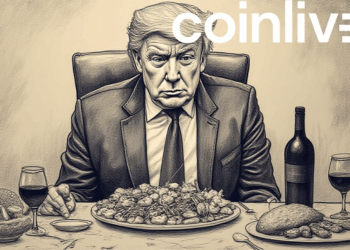 trump dinner memecoin ink drawing