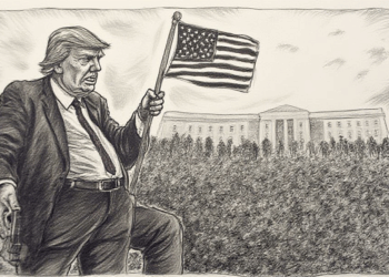 trump legislative support ink drawing