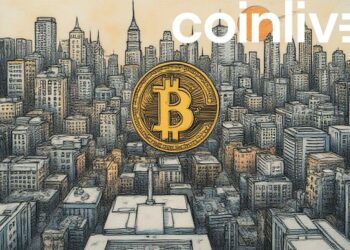 bitcoin cityscape ink drawing