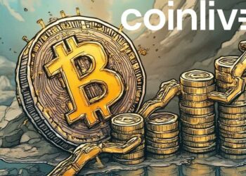 bitcoin growth ink illustration