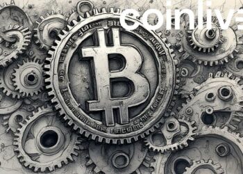 bitcoin mining gears ink drawing