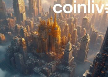 bitcoin soaring cityscape art