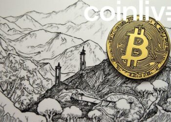 bitcoin uptrend ink drawing