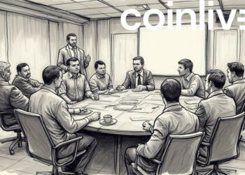 boardroom discussion ink drawing