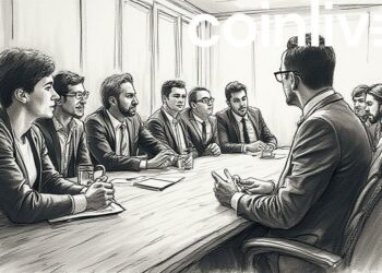 business meeting ink drawing