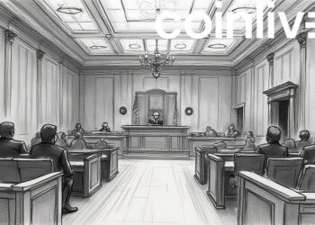 courtroom ink drawing scene