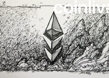 ethereum growth logo ink drawing