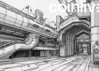 futuristic bank ink drawing