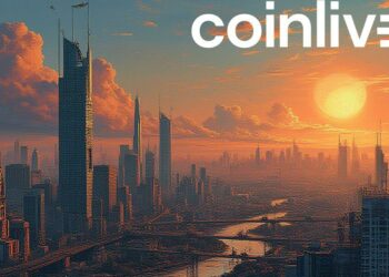 futuristic bitcoin cityscape drawing