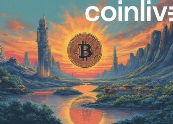 futuristic bitcoin landscape drawing