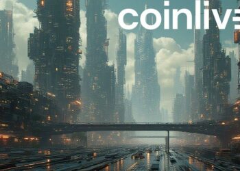 futuristic crypto cityscape