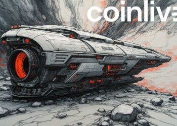 futuristic tech hub ink drawing