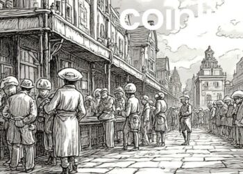 ink drawing stock exchange scene