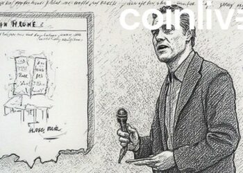 john thune speech ink drawing